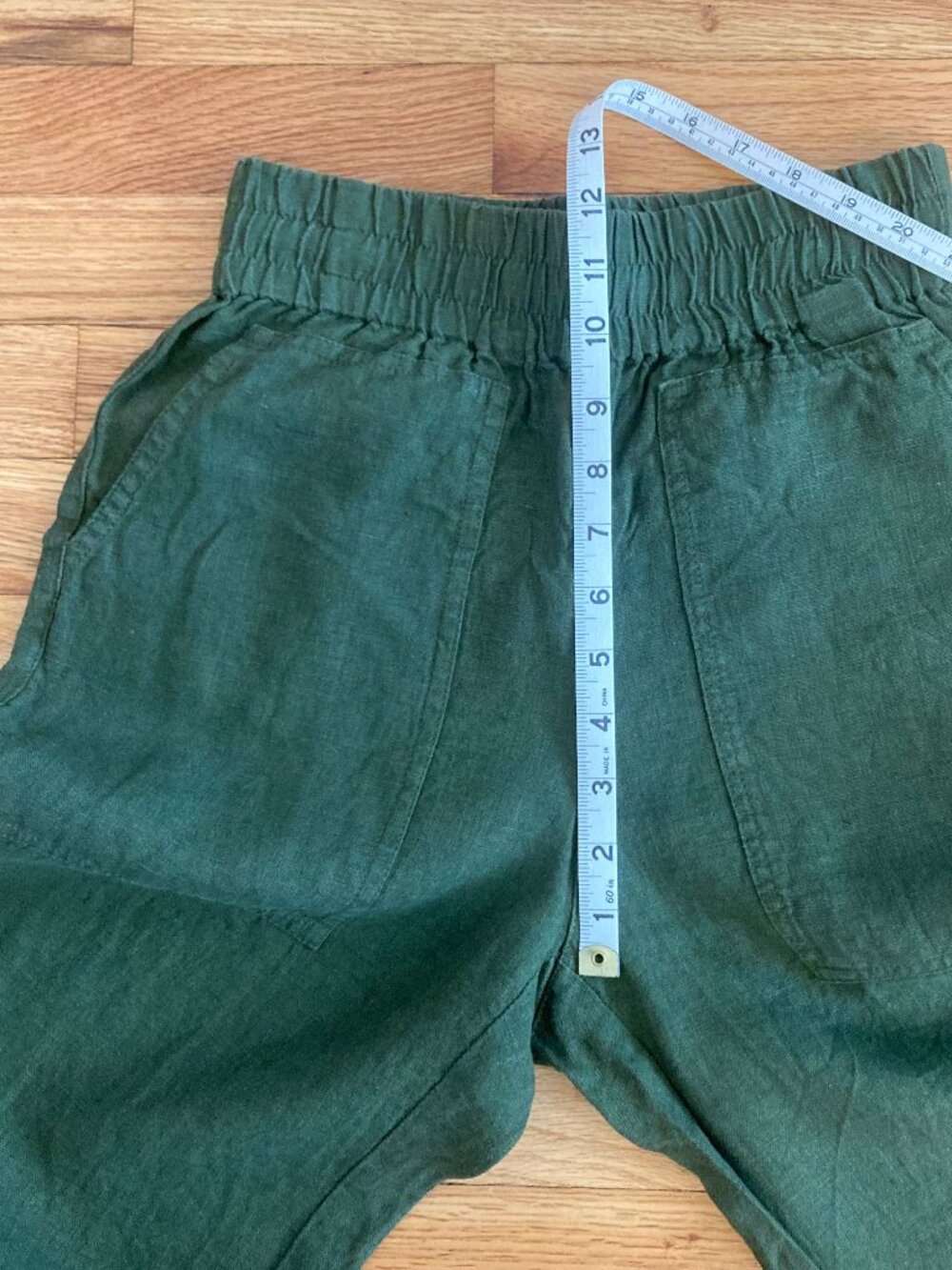notPERFECTLINEN Puglia pants Juniper Green size S - Picture 4 of 6